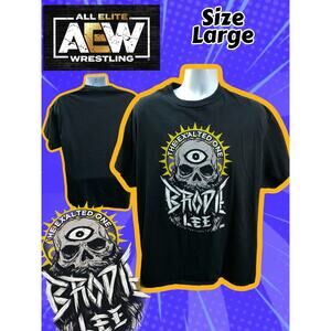 Exalted One Brodie Lee Pro Wrestling Large T-Shirt AEW LICENSED